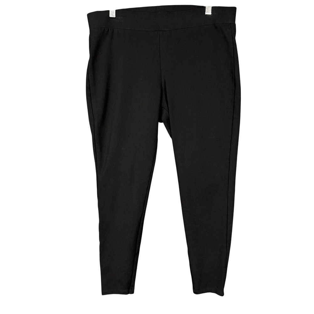 Torrid Ponte Knit Leggings Womens 1XL Black High Rise Stretch Skinny 12039226